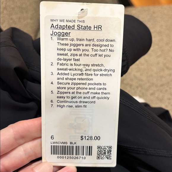 NEW Lululemon Adapted State High Rise Jogger Size 6 Womens Black - Picture 6 of 6